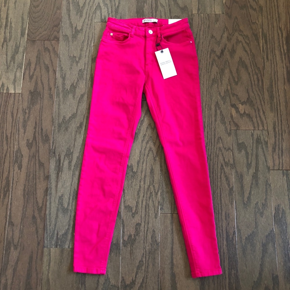 Zara Basic Z1975 Denim Mid Rise Skinny Jeans